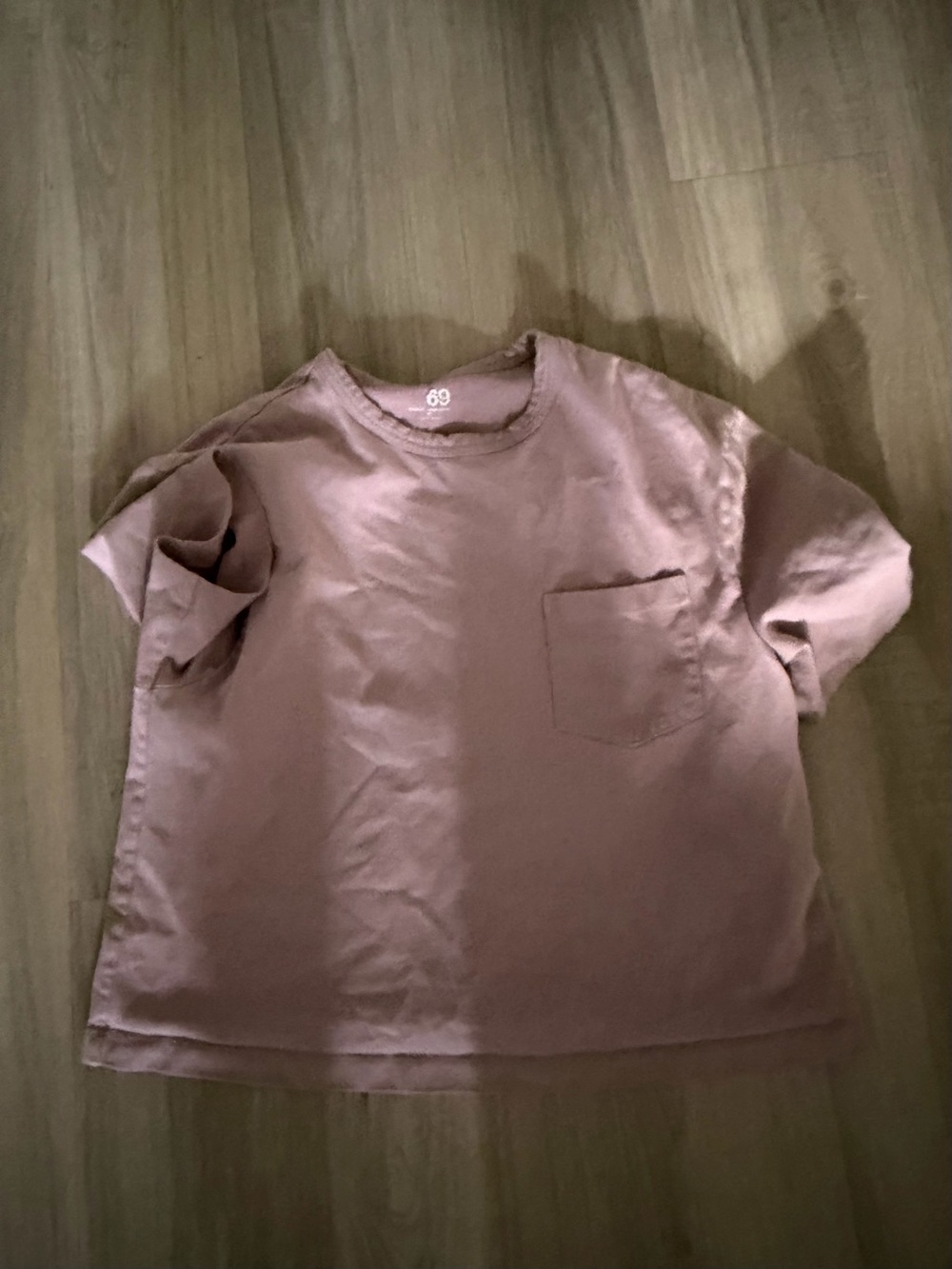 Girls' Short-Sleeve Pocket Tee in Dusty Mauve